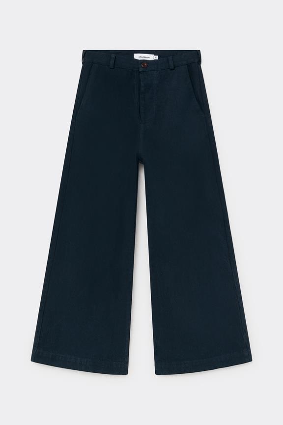 Navy Flared Trousers 1