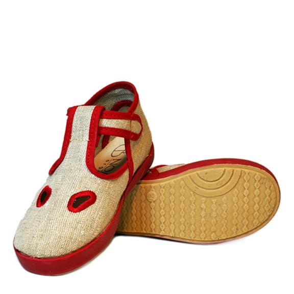 Velcro Shoes Ellia Red via Shop Like You Give a Damn