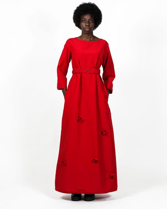 Rain Fabric Dress Zerlina Red 1