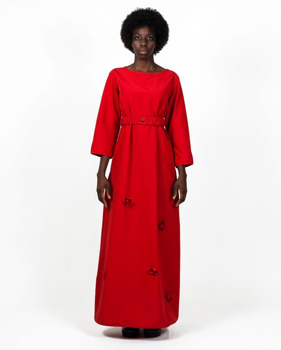 Rain Fabric Dress Zerlina Red 3