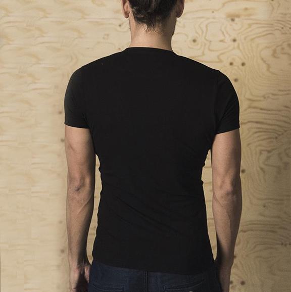2-pack T-shirt Basic V-neck Black 3