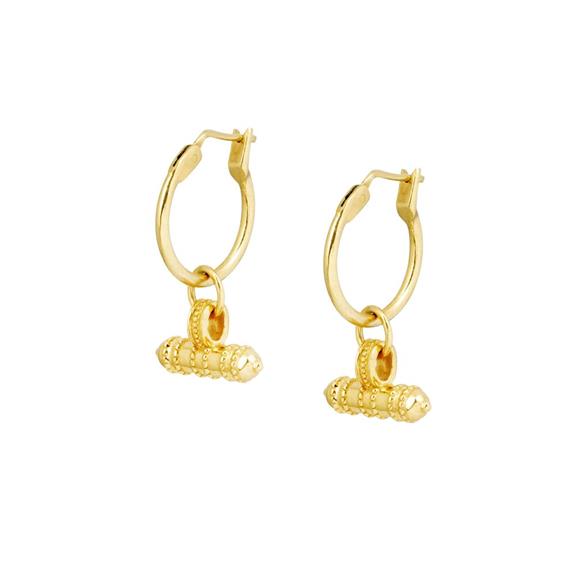 Earrings Baby T-Bar Amulet Gold from Shop Like You Give a Damn