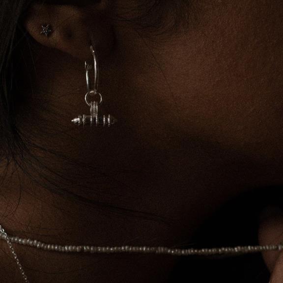 Earrings Baby T-Bar Amulet Silver 7