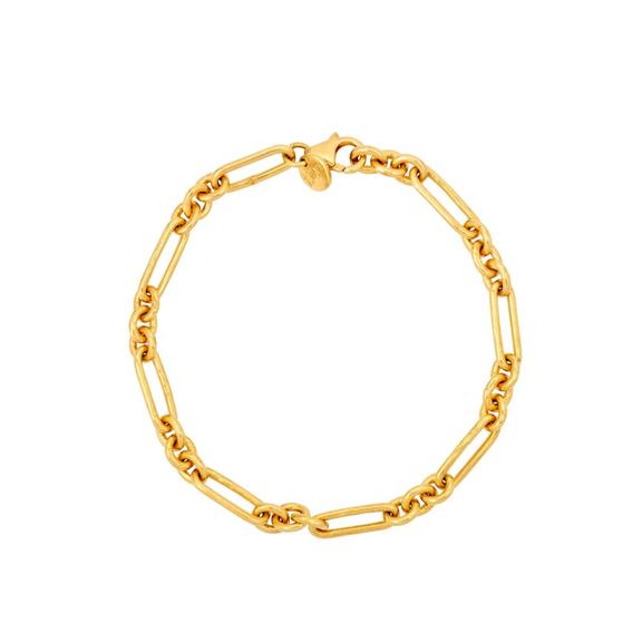 Set Bracelet Baby T-Bar Amulet Gold 8