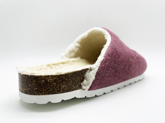 Furry Lined Clogs Dark Red 4