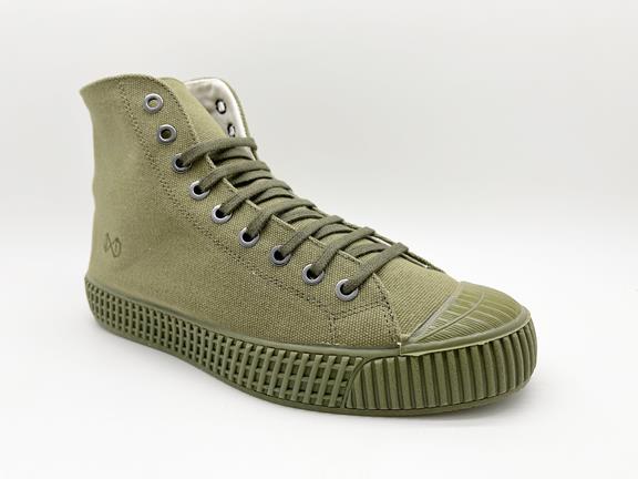 High Sneaker Mono Olive Green 3
