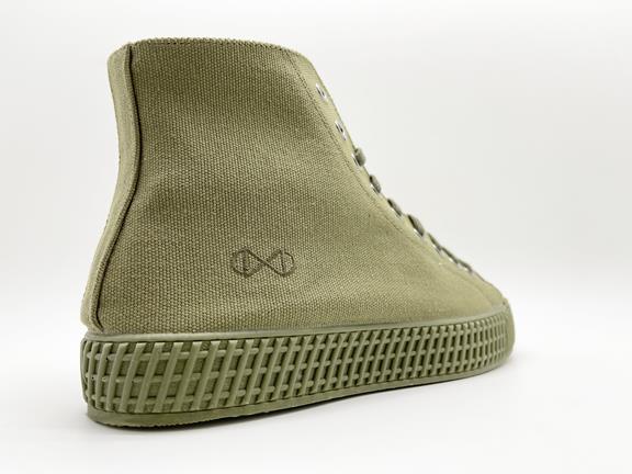 High Sneaker Mono Olive Green 4