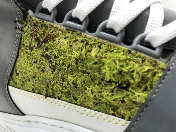 Hohe Sneakers Moss Cube Weiß Grün Reflektierend 4