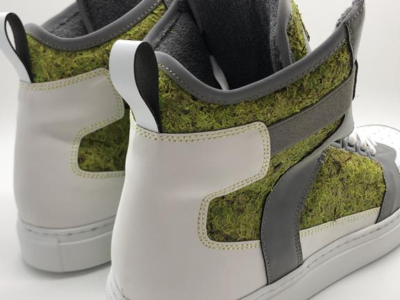 Hoge Sneakers Moss Cube Wit Groen Reflecterend 5