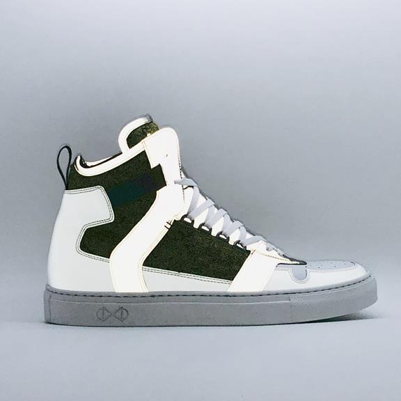High Sneakers Moss Cube White Green Reflective 6