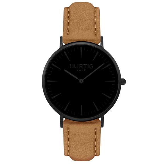 Hymnal Horloge Vegan Suede All Black & Bruin from Shop Like You Give a Damn