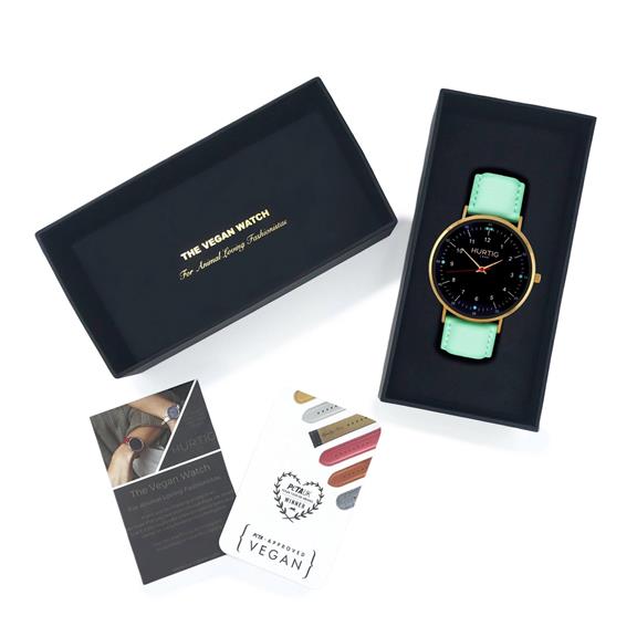 Moderno Horloge Goud, Zwart & Mint 4