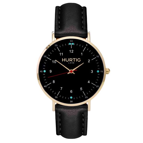 Moderno Horloge Goud, Zwart & Zwart 2