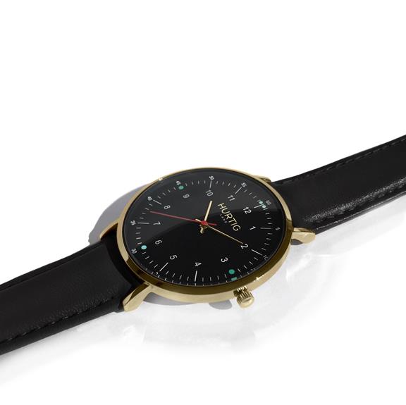 Moderno Horloge Goud, Zwart & Zwart 6