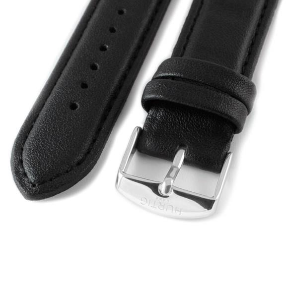 Moderno Vegan Leather Watch Silver, Black & Black 8