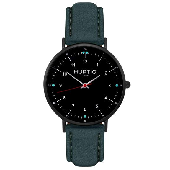 Horloge Moderno Zwart & Lichtblauw 6