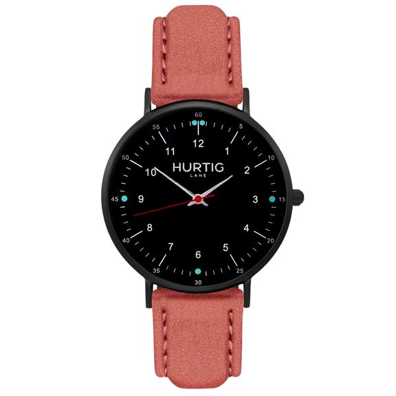 Horloge Moderno Zwart & Lichtblauw 9