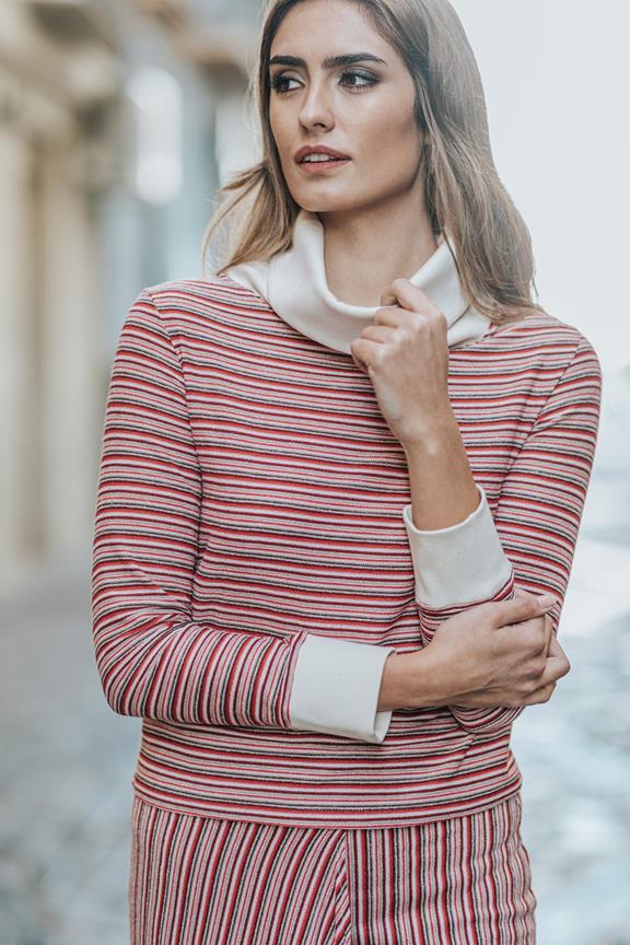 Turtleneck Tracey Red Striped 2
