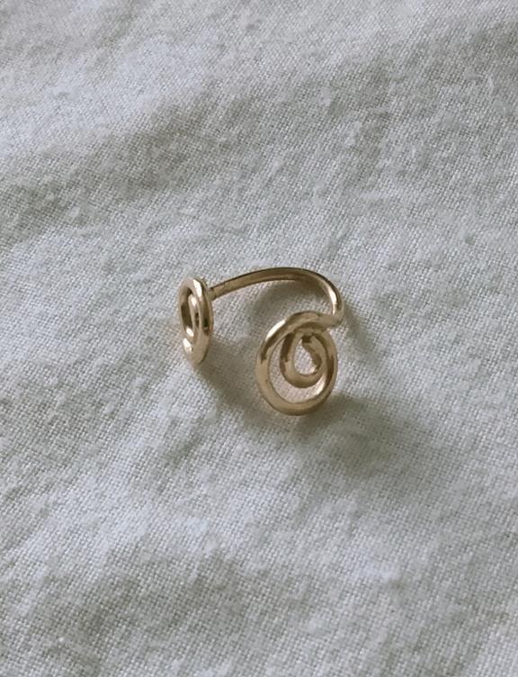 Earring Spiral Gold Vermeil 2