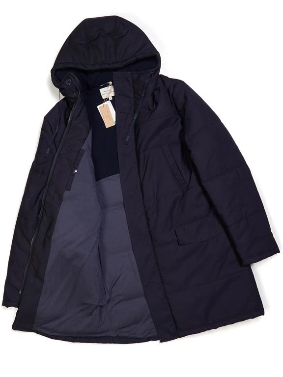 Heren Gewatteerde Parka Donkerblauw from Shop Like You Give a Damn