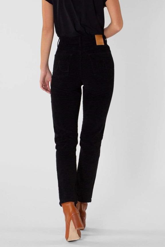 Jeans Loose Tapered Nora Corduroy Black 4