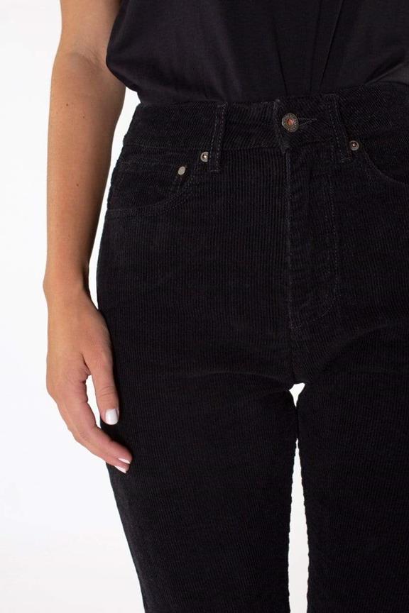 Jeans Loose Tapered Nora Corduroy Black 5