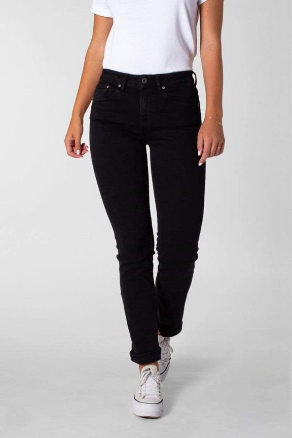 Jeans Straight Sara Rinse Black 1
