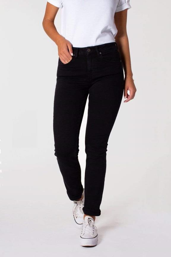 Jeans Straight Sara Rinse Black 2