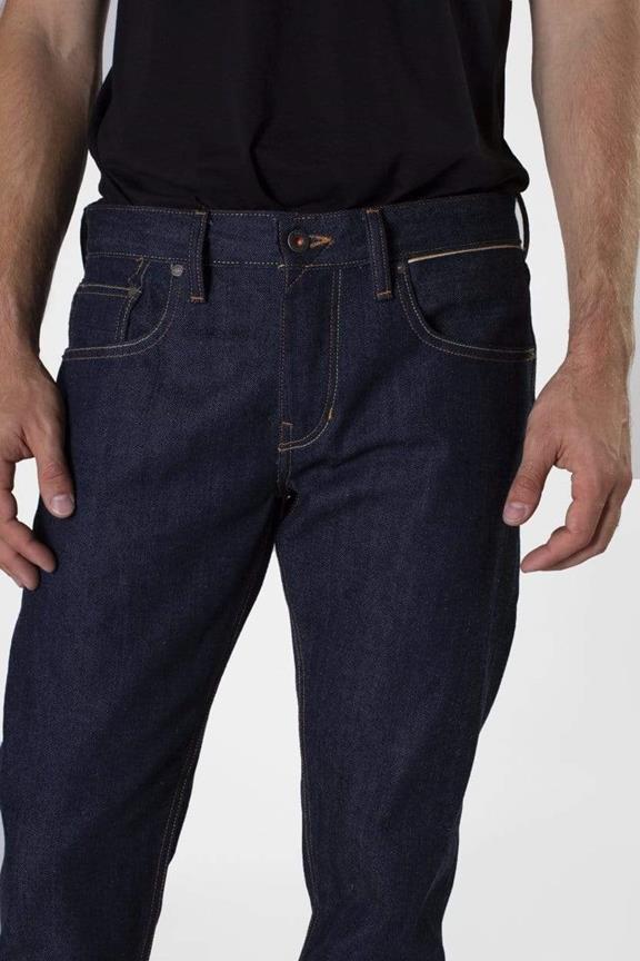 Jeans Jim Dry Selvedge Indigo Blauw 4