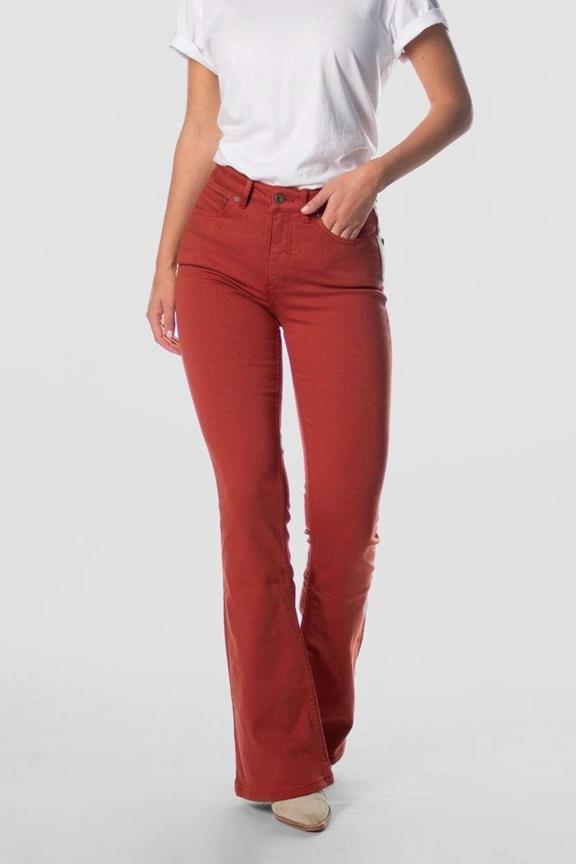 Flare Jeans Lisette Rote Beete Rot 1