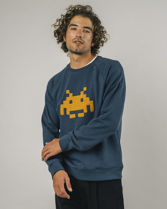 Sweatshirt Space Invaders Blue 7