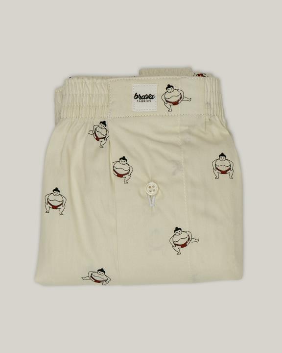 Boxer Shorts Sumo Print Cream 3