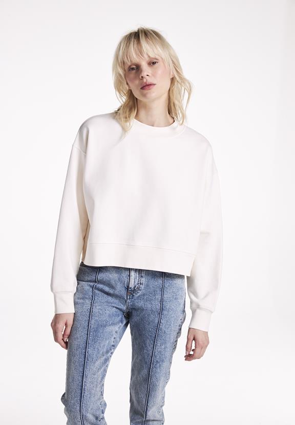 The Cropped Sweater - White 2