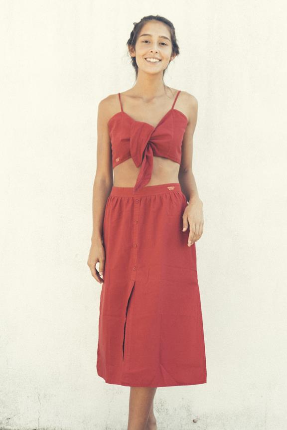 Skirt High Waist Comporta Red 4