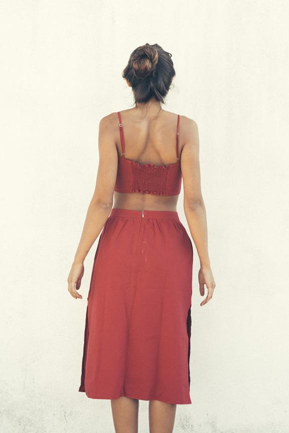 Skirt High Waist Comporta Red 5