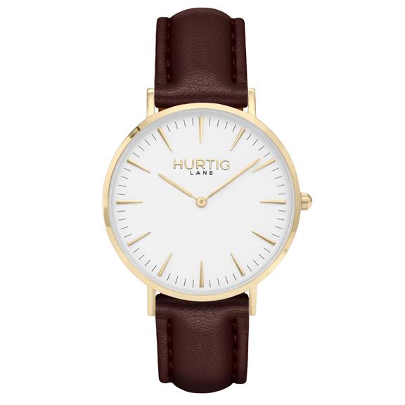 Horloge Mykonos Goud, Wit & Kastanjebruin Heren via Shop Like You Give a Damn