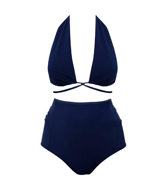 Bikini Veelzijdig + Strik Marineblauw 1