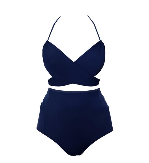 Bikini Veelzijdig + Strik Marineblauw 4