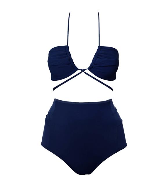 Bikini Veelzijdig + Strik Marineblauw 5