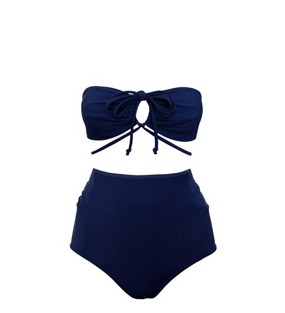 Bikini Veelzijdig + Strik Marineblauw 6