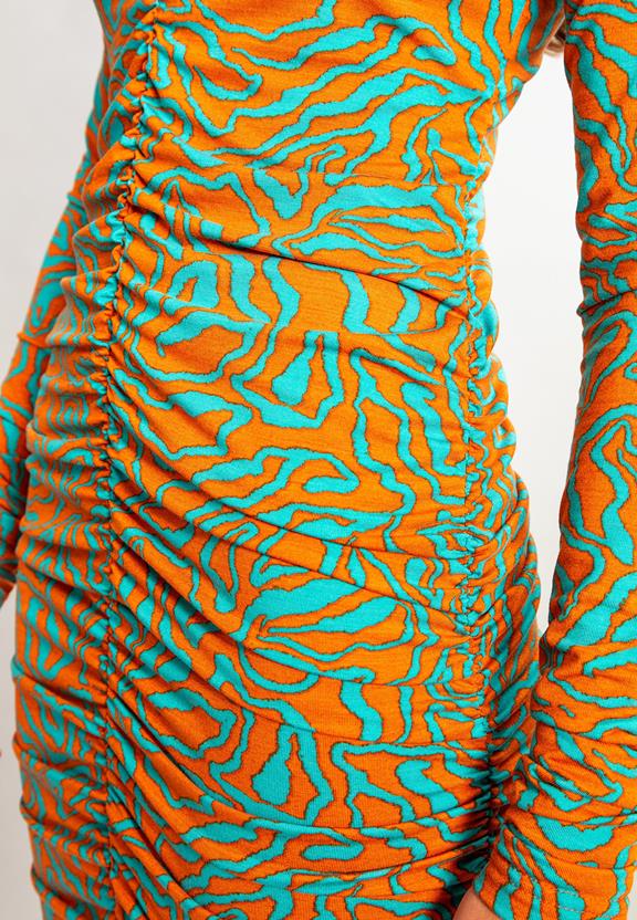 Dress Vera Turquoise & Orange 4