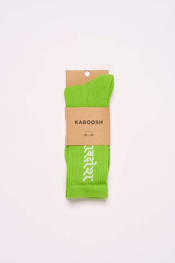 Socks Hindi Neon Green 2