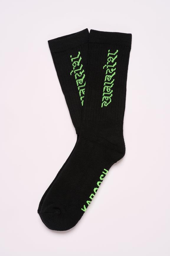 Socks Hindi Black/Neon Green 1