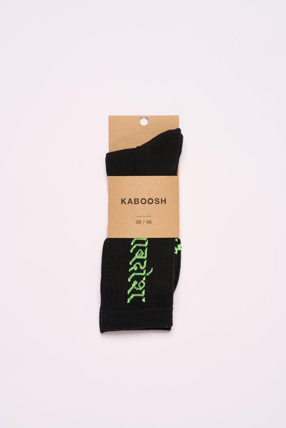 Socks Hindi Black/Neon Green 2