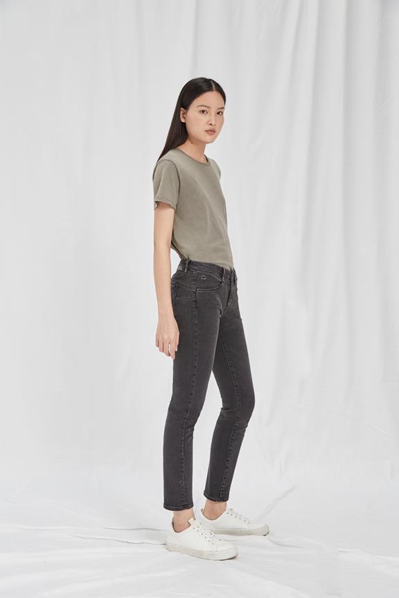 Slim Jeans Mid Sun Zwart Medium Grijs 1