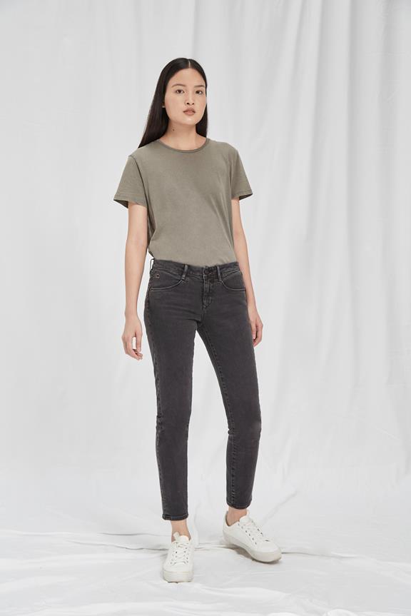Slim Jeans Mid Sun Zwart Medium Grijs 5