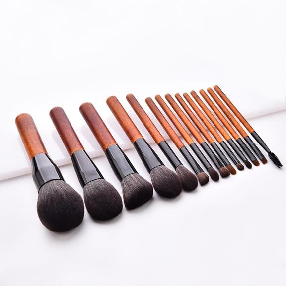 Makeup Brush Set Elegance Wood & Black 5