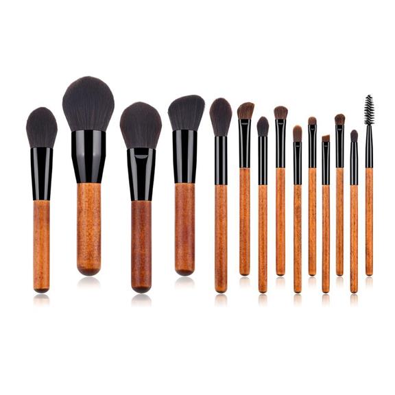 Makeup Brush Set Elegance Wood & Black 6
