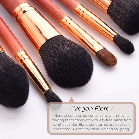 Makeup Brush Set Glamour Wood & Bronze 3
