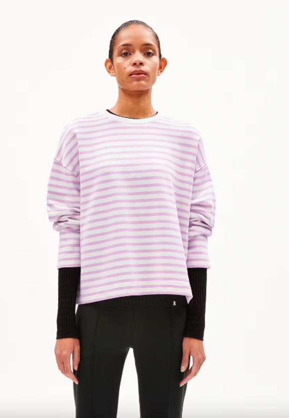 Sweatshirt Frankaa Streifen Lavendel Lila 1
